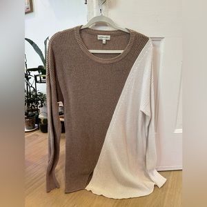 Slitted Neutral Sweater